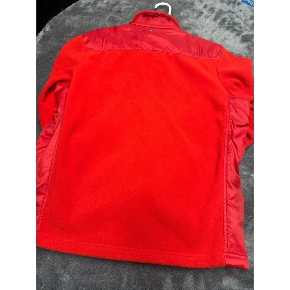 Tommy Hilfiger Red full zip fleece jacket in men’s small.  #fleecejacket